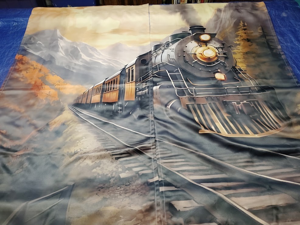 Vintage Old Train Blackout Curtain Panel Pair (3 Sizes & Designs) YOUR CHOICE