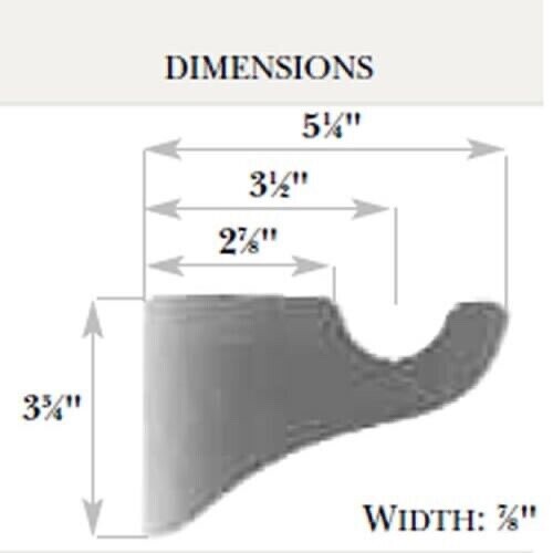 Kirsch Wood Trends Classic 3 1/2″ Return Drapery Rod Bracket #5615025