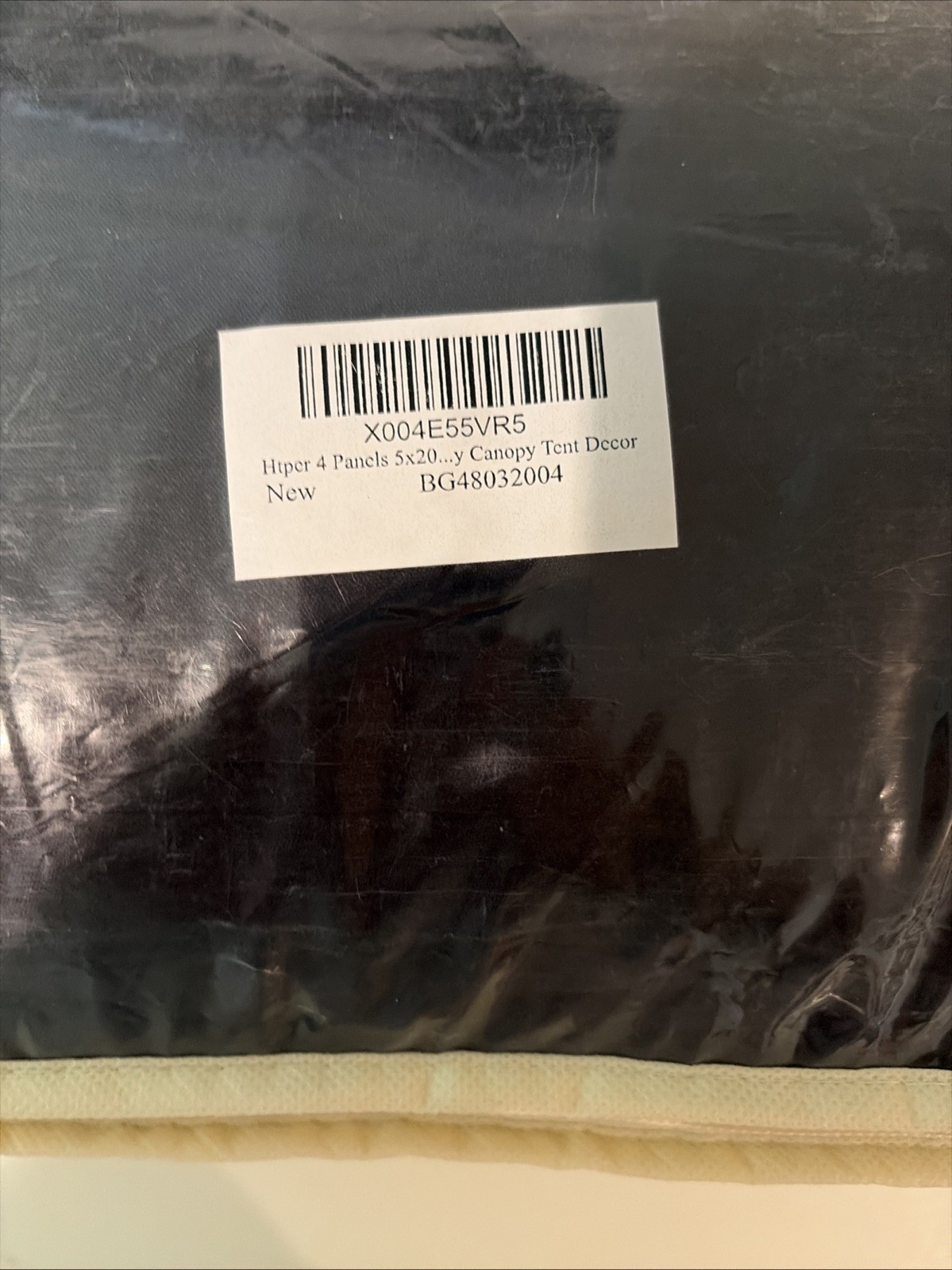 4 Panels 5x20ft Black Ceiling Drapes for Wedding Parties, Wrinkle Free