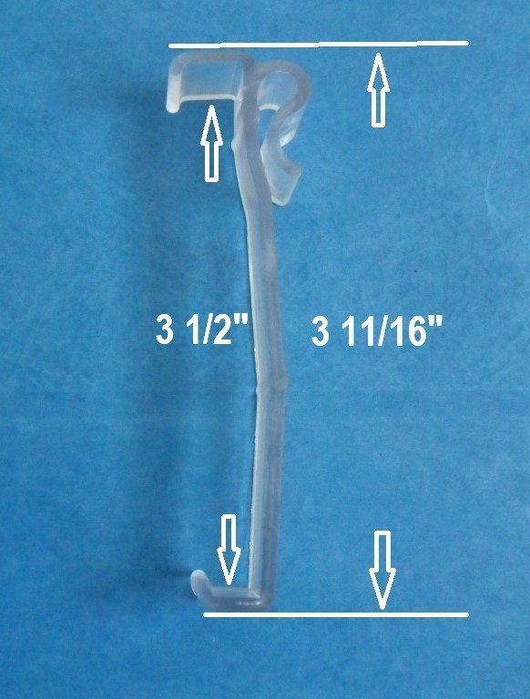 12 Pcs 3 1/2 Inch Clear Vinyl Valance Clips Faux & Wood Venetian Blinds 3.5 “
