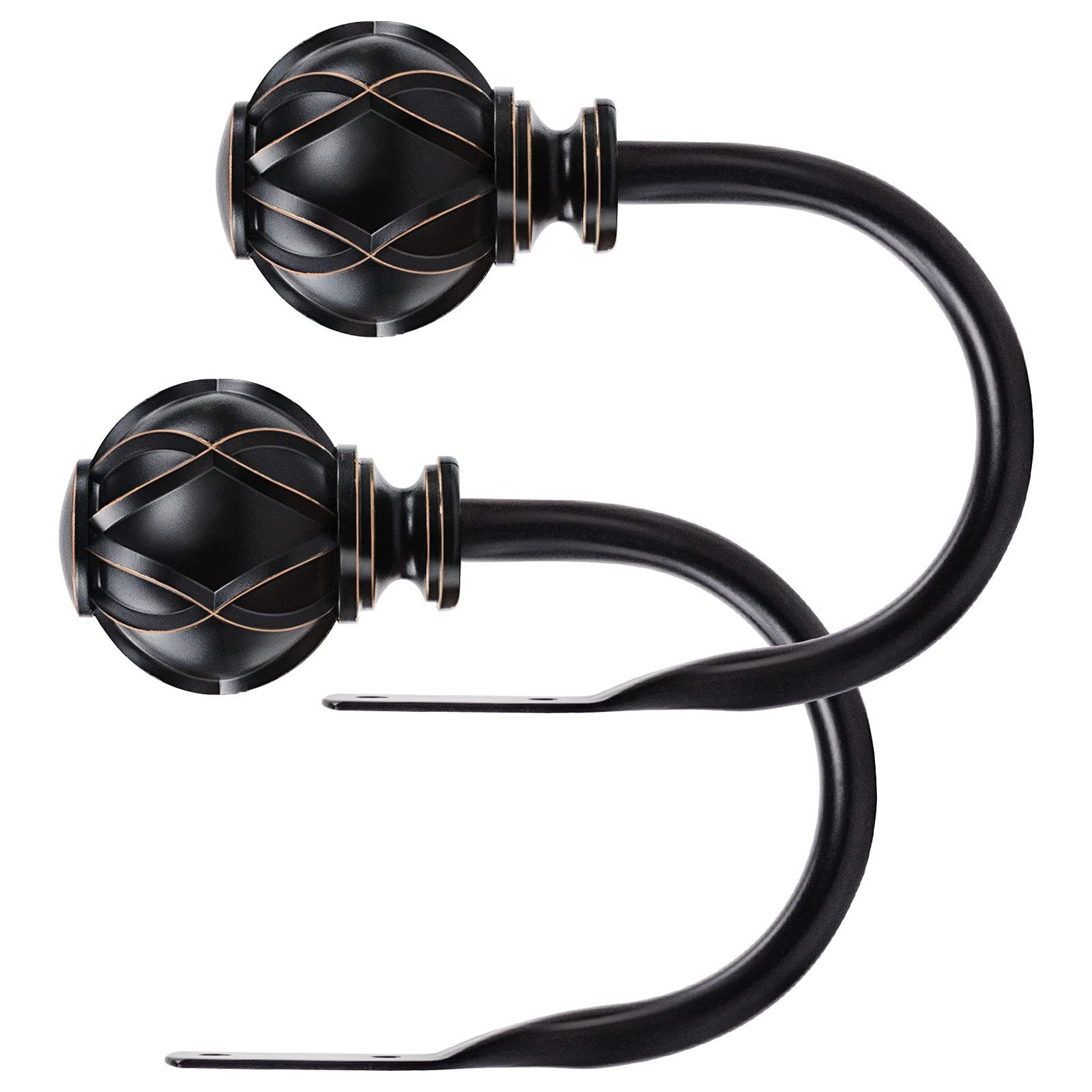 KAMANINA Decorative Curtain Drapery Holdbacks, Curtain Tiebacks Hooks with Sc…