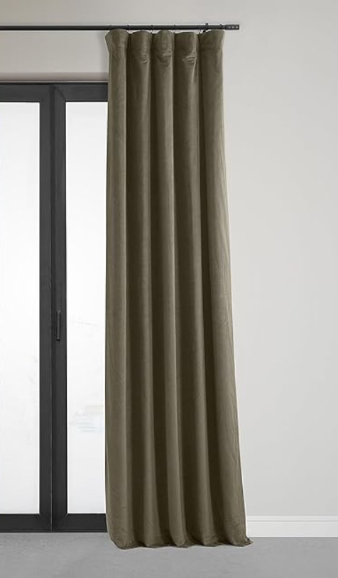 HPD Half Price Drapes Signature Velvet Thermal Blackout Curtain 84 inches long