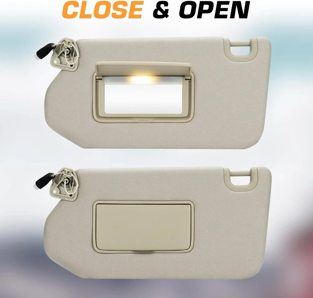 Left Driver Right Passenger Sun Visor Fit for Pathfinder 2013 2014 2015 Beige