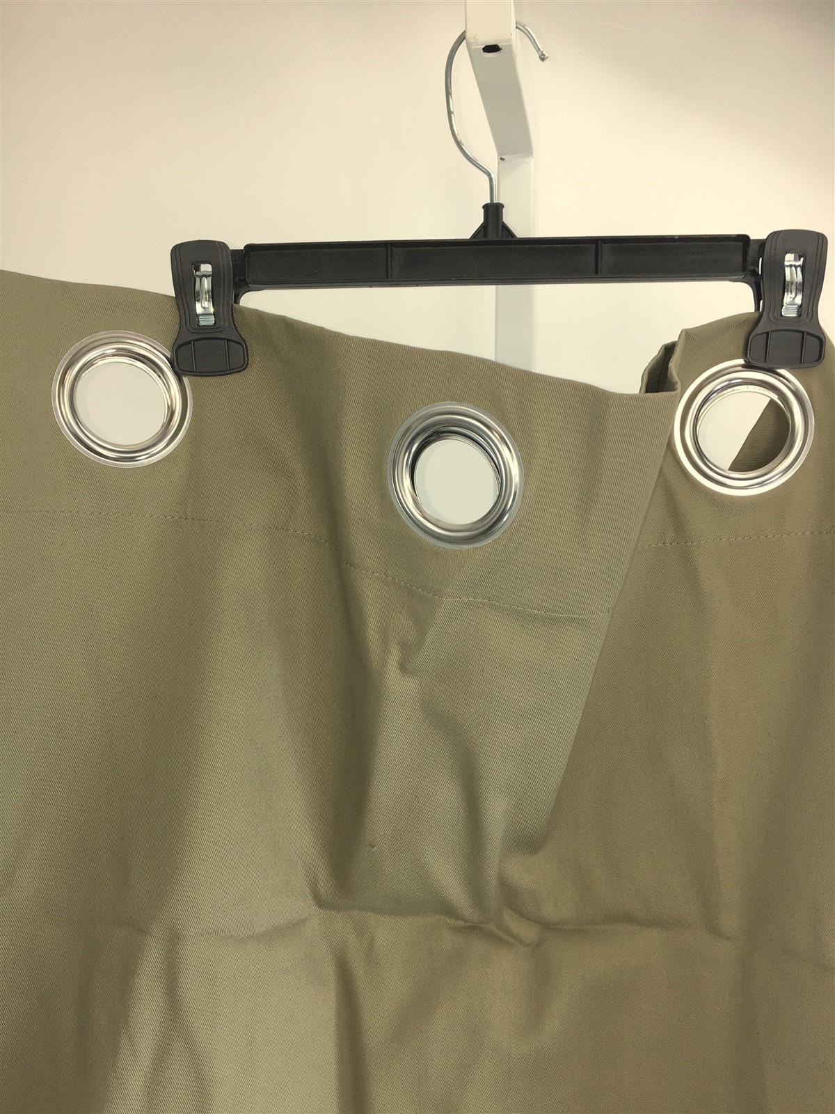 Ikea Merete Curtains 2 Panels 57×98 Cotton Metal Grommets Deep Olive Green