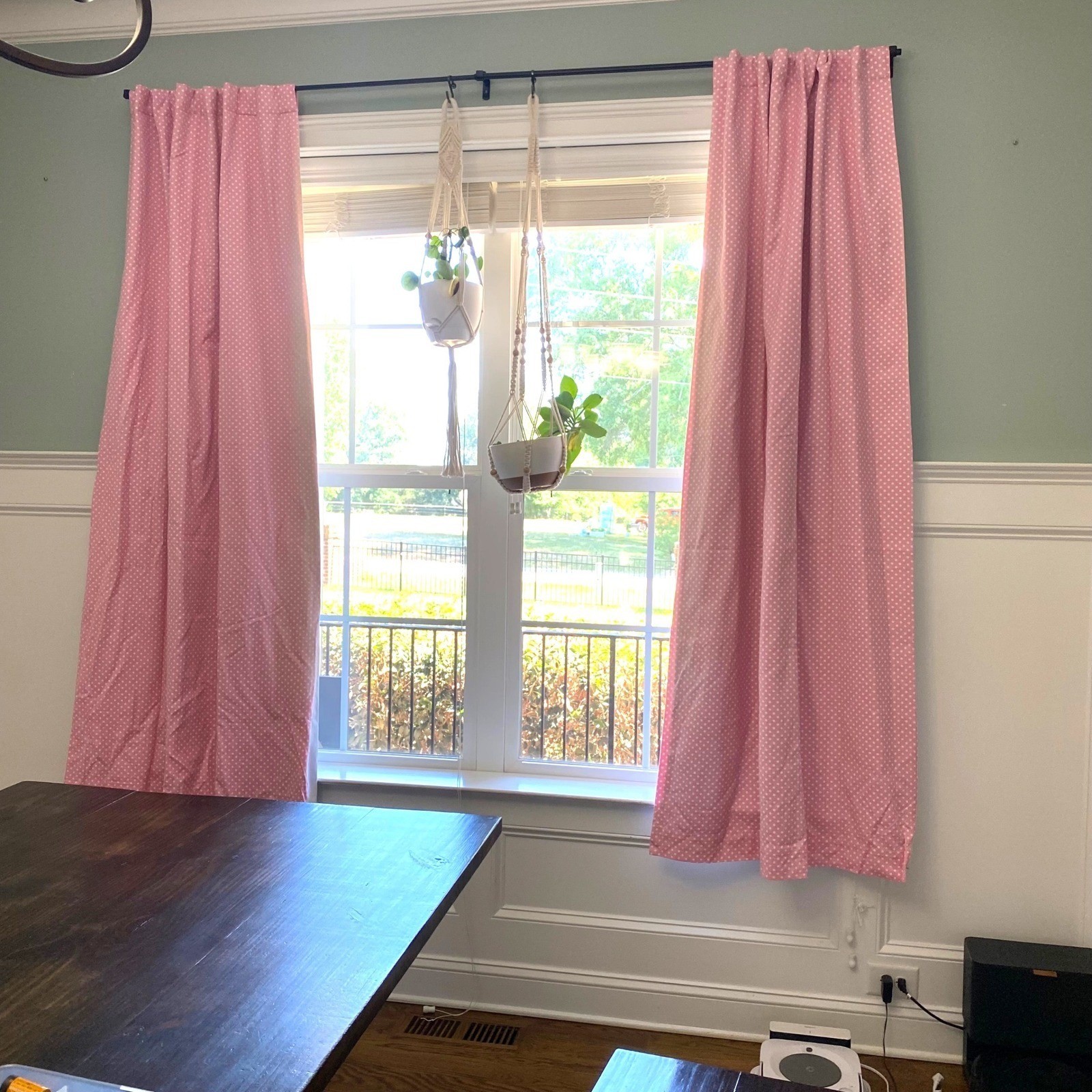Pottery Barn Kids Pink Polka Dot Blackout Curtains 2 Panel 44×82 Hidden Tab Flaw