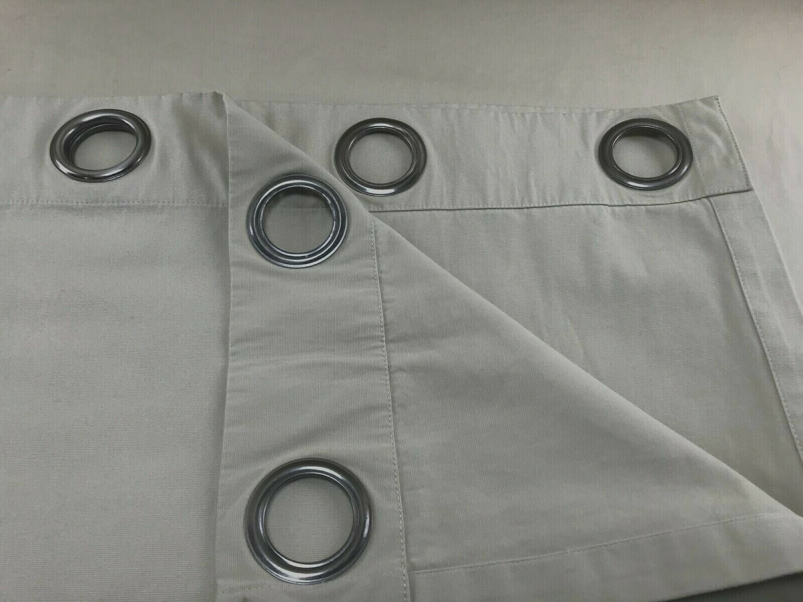 Pottery Barn 100% Cotton Drapes Grommets 48” X 91”~ 2 Panels Khaki Tan Color