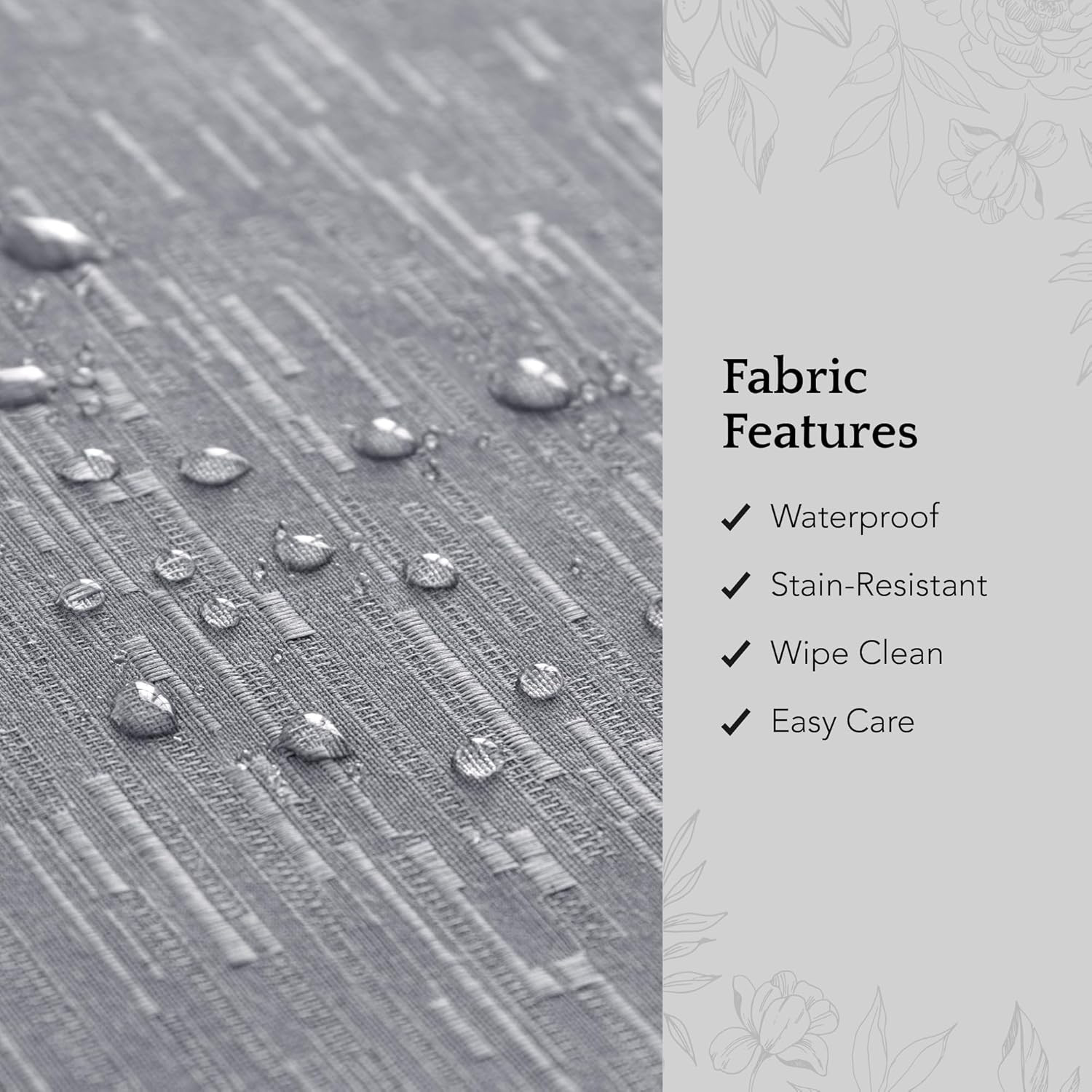 Home Fashions Continental Solid Texture Water, Stain & Wrinkle Resistant Tablecl