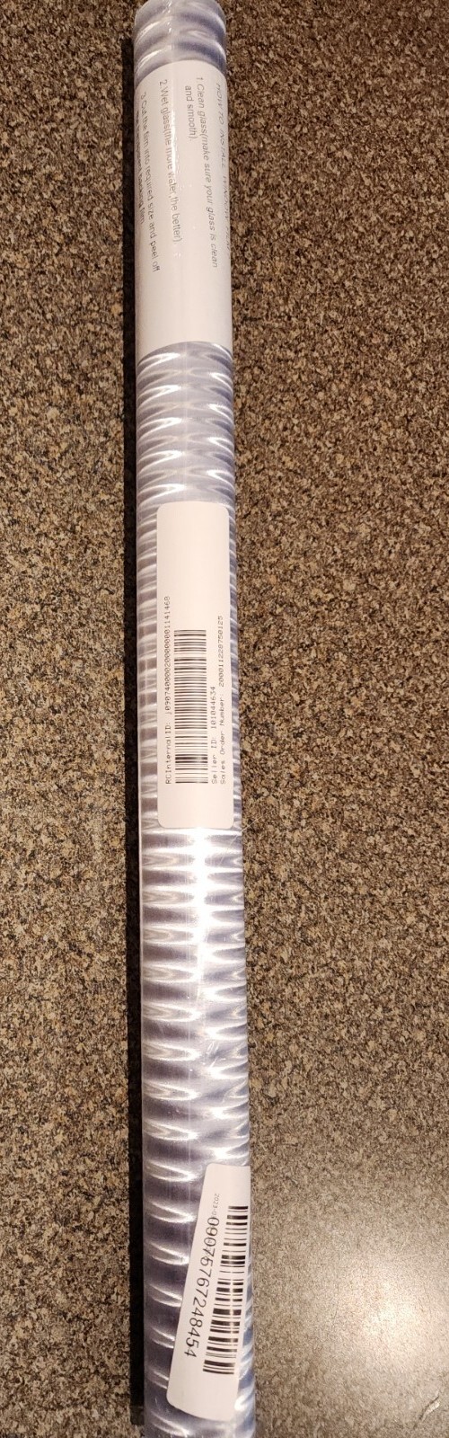 Privacy Window Film ~ Window Sticker ~ 17.7″ x 78.7″ ~ FROSTED GLASS ~ REEDED