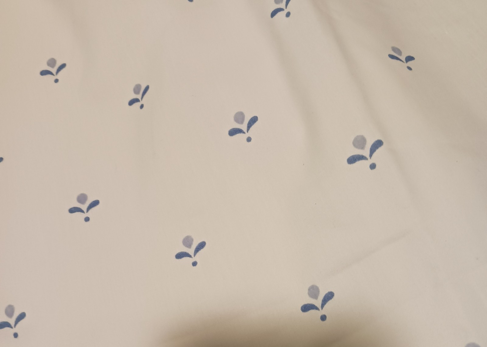 LAURA ASHLEY Bembridge Curtains Cream Blue Pinch Pleated Lined 1 Pair 2 Panels