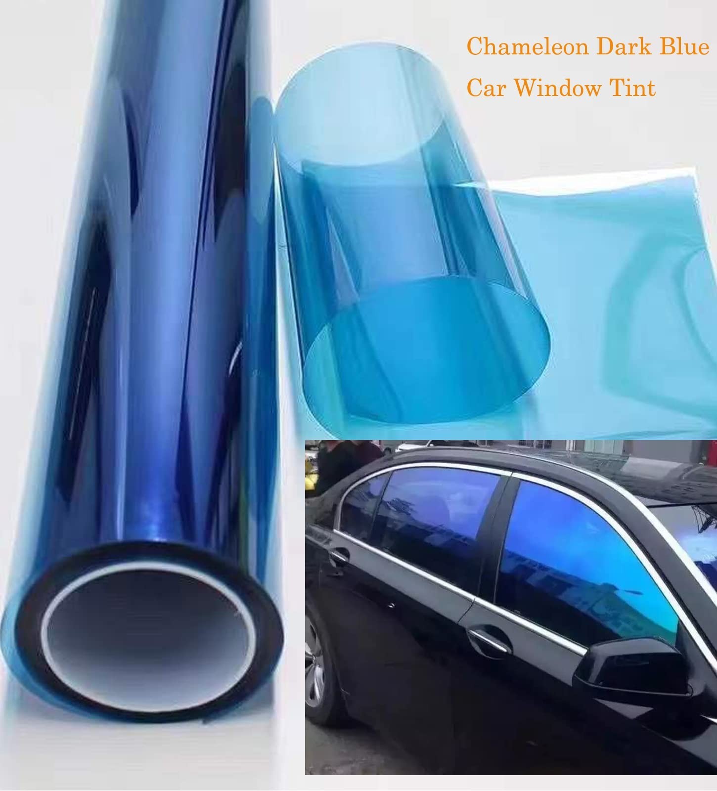 Dark Blue Car Window Tint Film – 65% VLT Solar Protection, Scratch Resistant, UV
