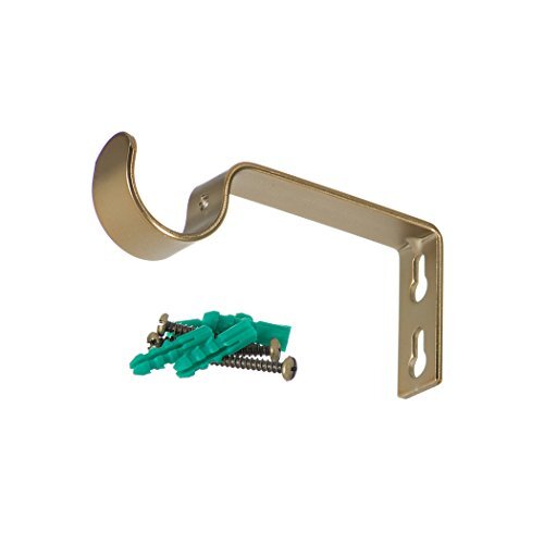 Fixed Brackets for Curtain Rods – for 1 or 1 1/8 For 1″ or 1-1/8″ Warm Gold