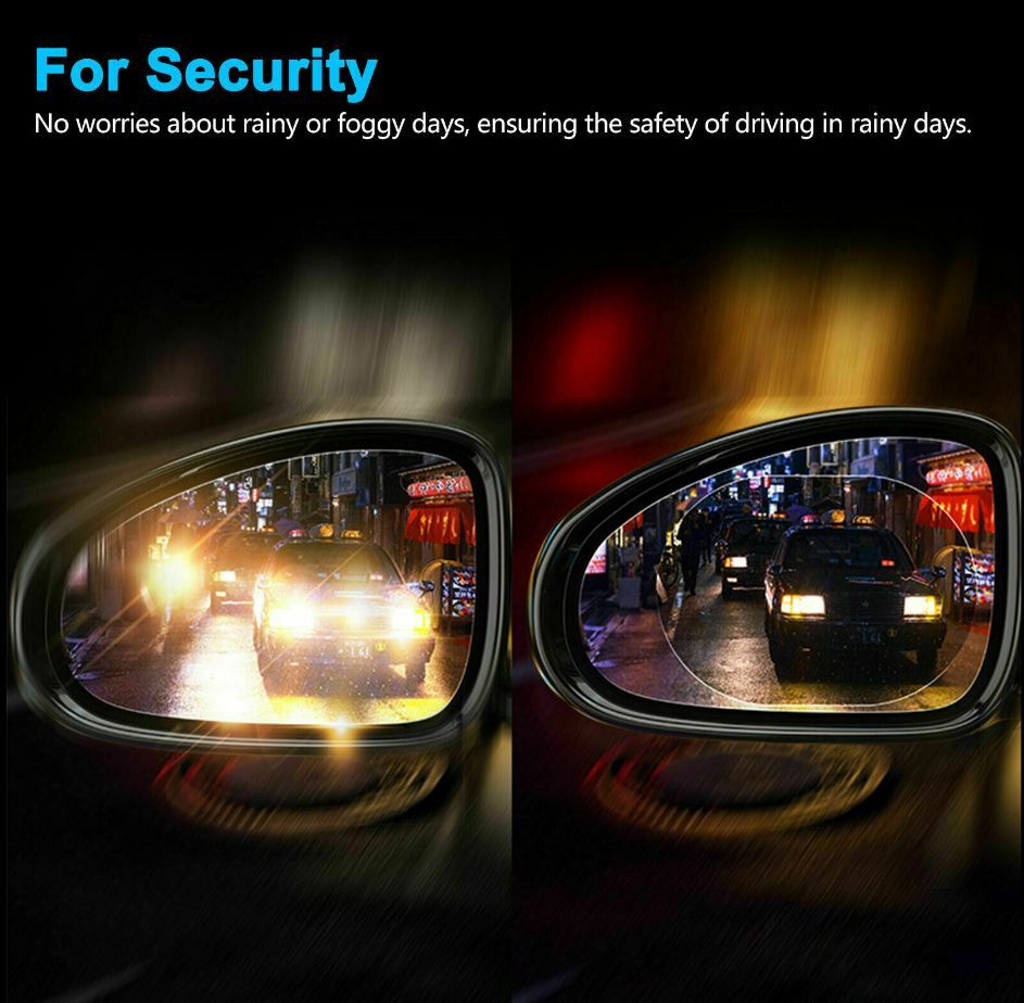4x Waterproof For Car Rearview Mirror Rainproof Anti-Fog Rain-Proof Film Sticker