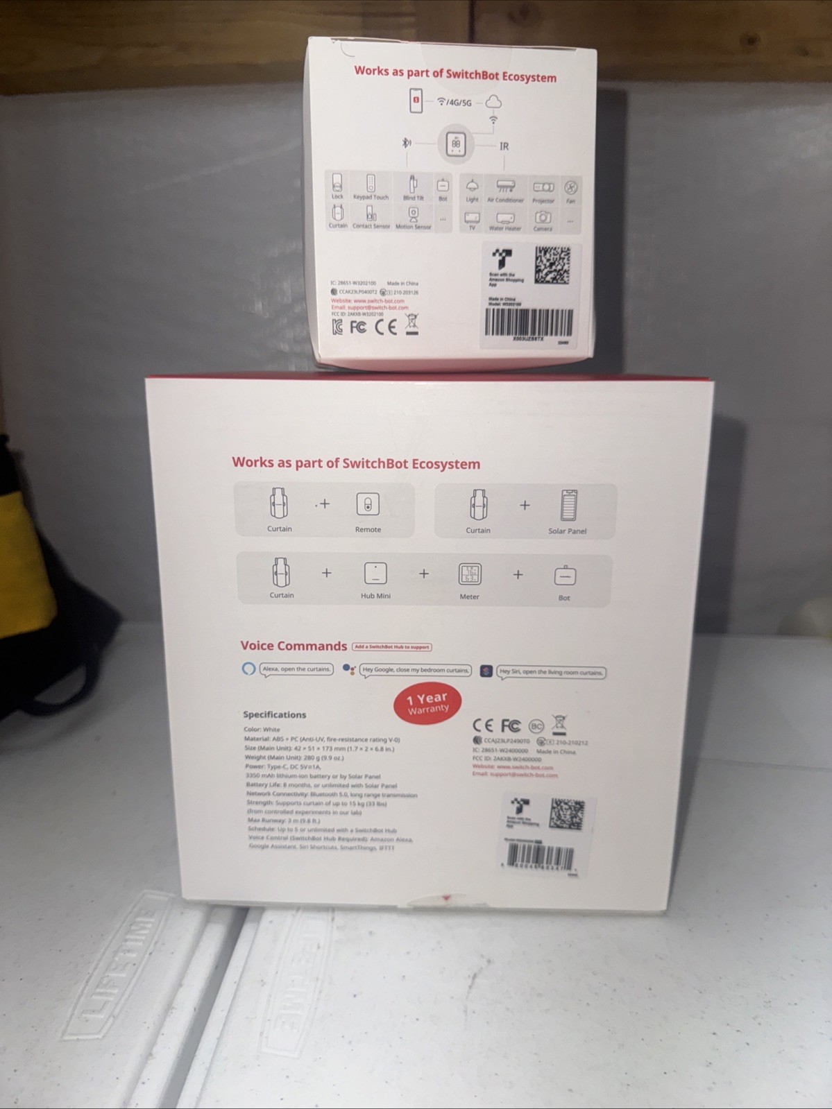 SwitchBot Hub 2 & SwitchBot Curtain 3 Rod Combo Set