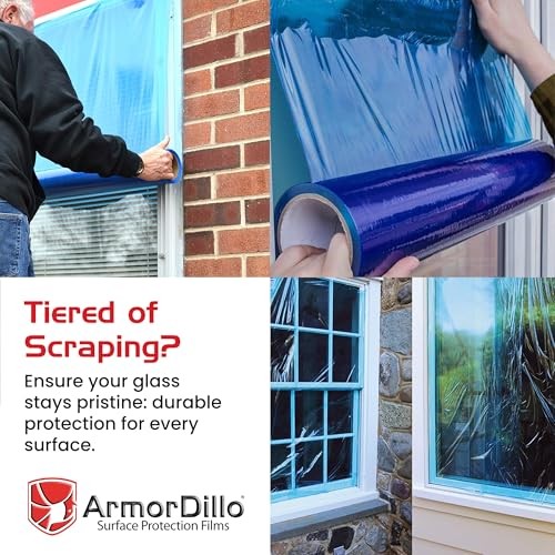 Blue Window Protection Film, 1 Roll – 6″ x 200′ Surface Protection Film |
