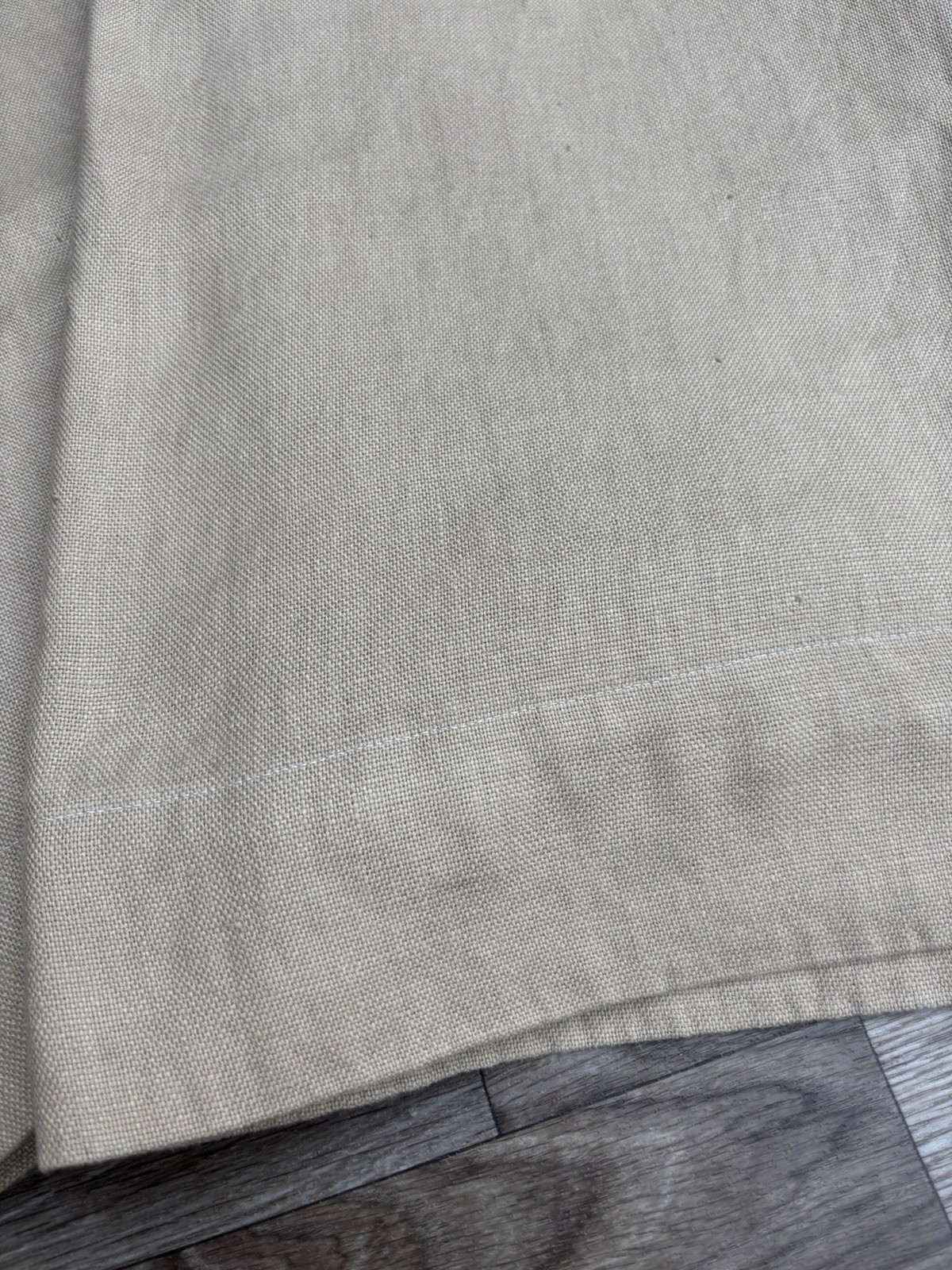 West Elm 100% Linen (2) Curtain Panels 46×86 Beige Rod Pocket Opaque