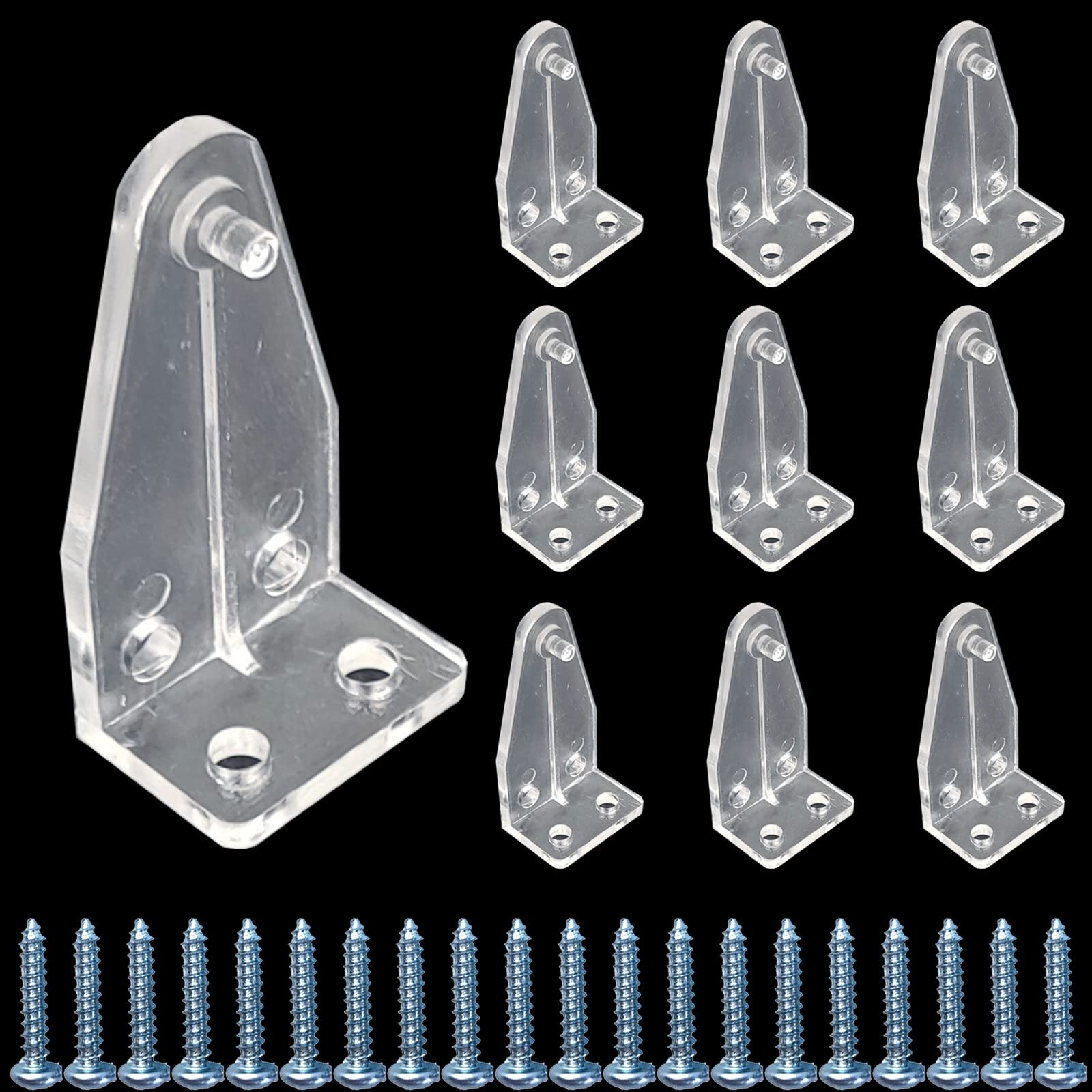 Kowibcl 10 PCS Window Blinds Hold Down Brackets 2 inch 2 inch, Transparent