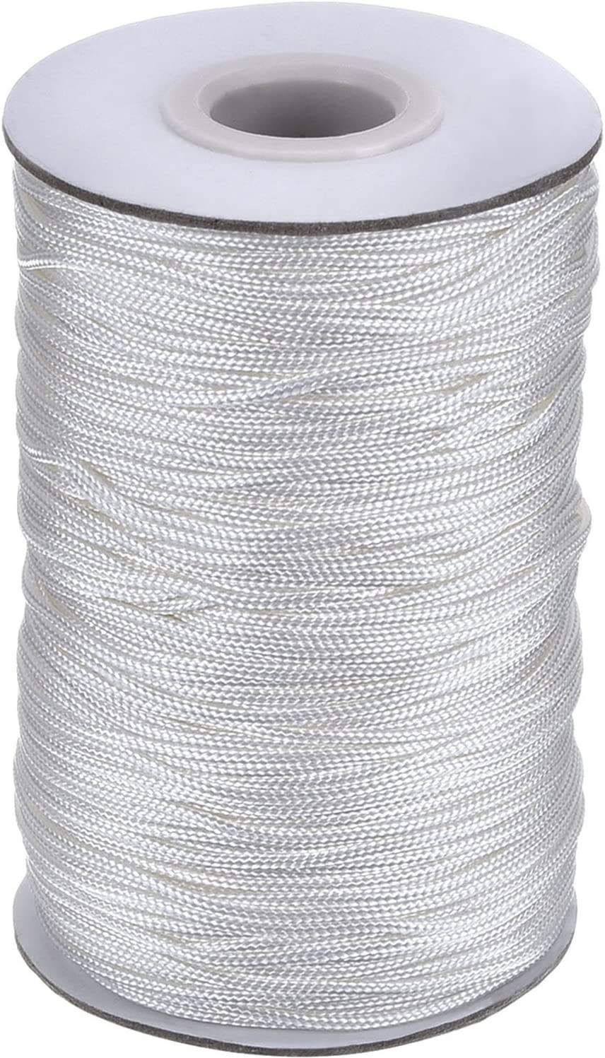 White Braided Lift Shade Cord for Aluminum Blind Shade, (1.4 Mm) 109 Yards/Roll