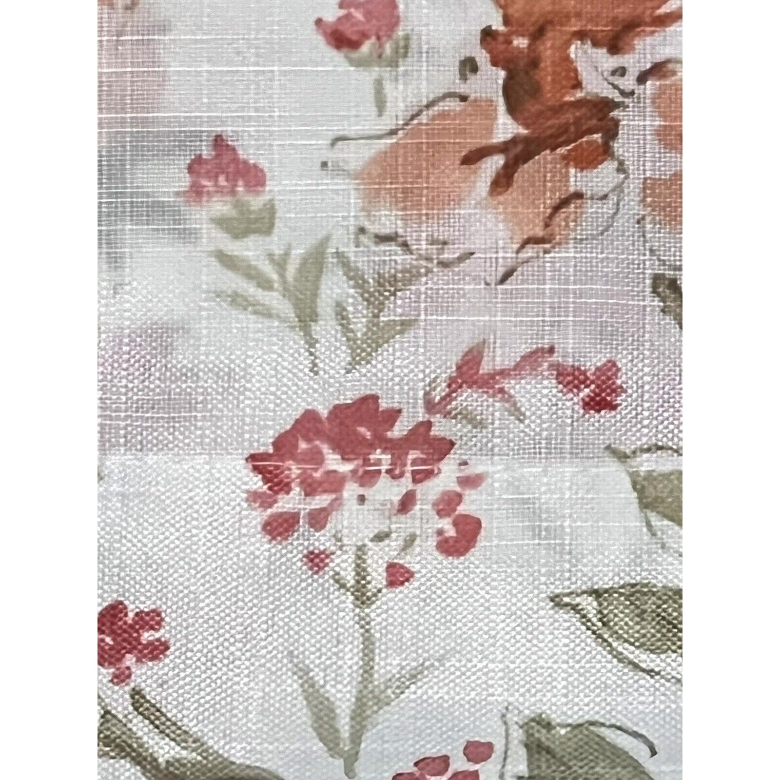 LAURA ASHLEY Wild Meadow Floral Window Curtains 2 Panels 38×96” Orange Blue Pink