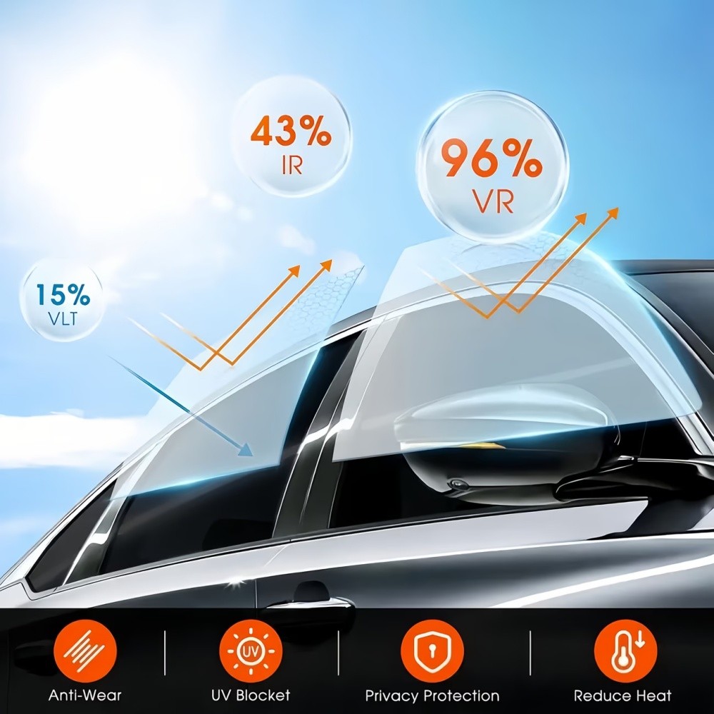 35% VLT Car Window Film Black Privacy Film Suitable for Car/Home 20in x 16FT