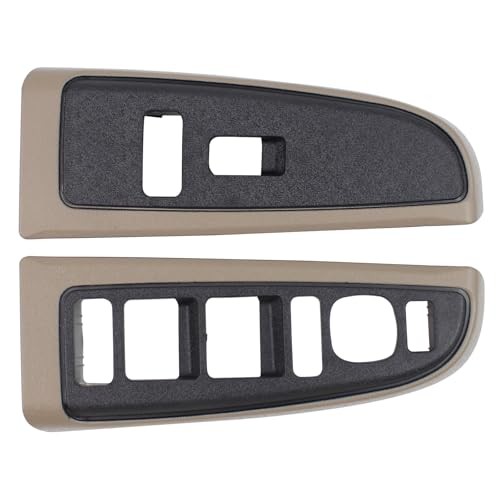 Front Driver and Passenger Side Window Switch Bezel Medium Neutral for Chevy