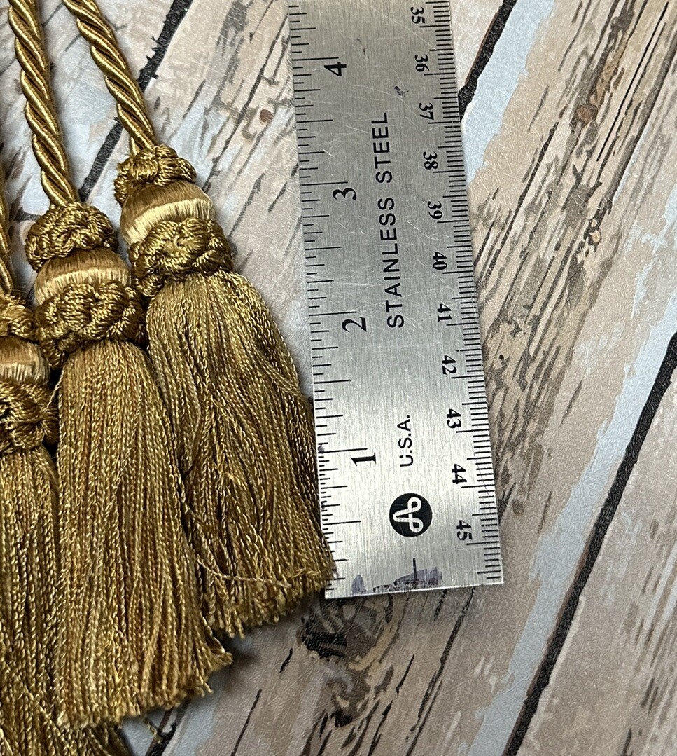 Vtg Lot 39 Assorted Gold Brown Grey Beige TASSELS Home Decor Tie Backs Holdbacks