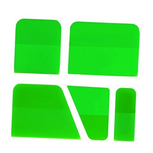 5 Pcs PPF Anti Scratch Rubber Squeegee for Soft Car Tools Auto Silicone Green