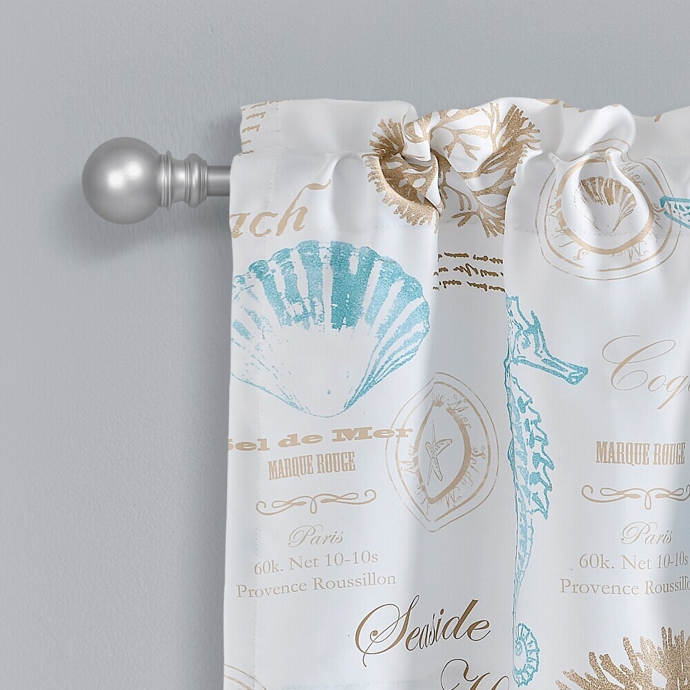 Lush Decor Harbor Life Light Filtering Valance Single – Coastal Valance – Used