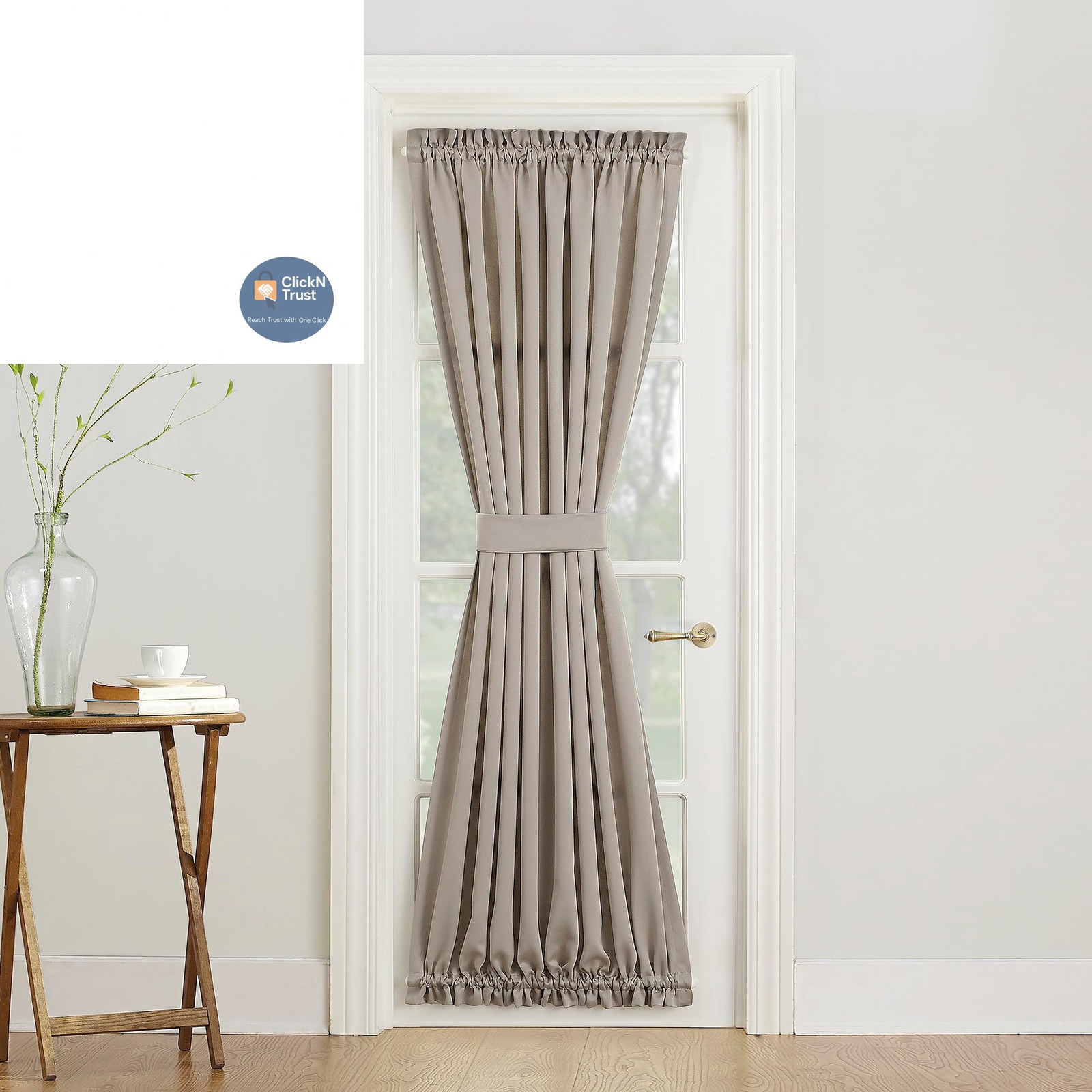 Sun Zero Barrow Energy Efficient Rod 54″W x 72″L (Pack of 1), Stone Beige