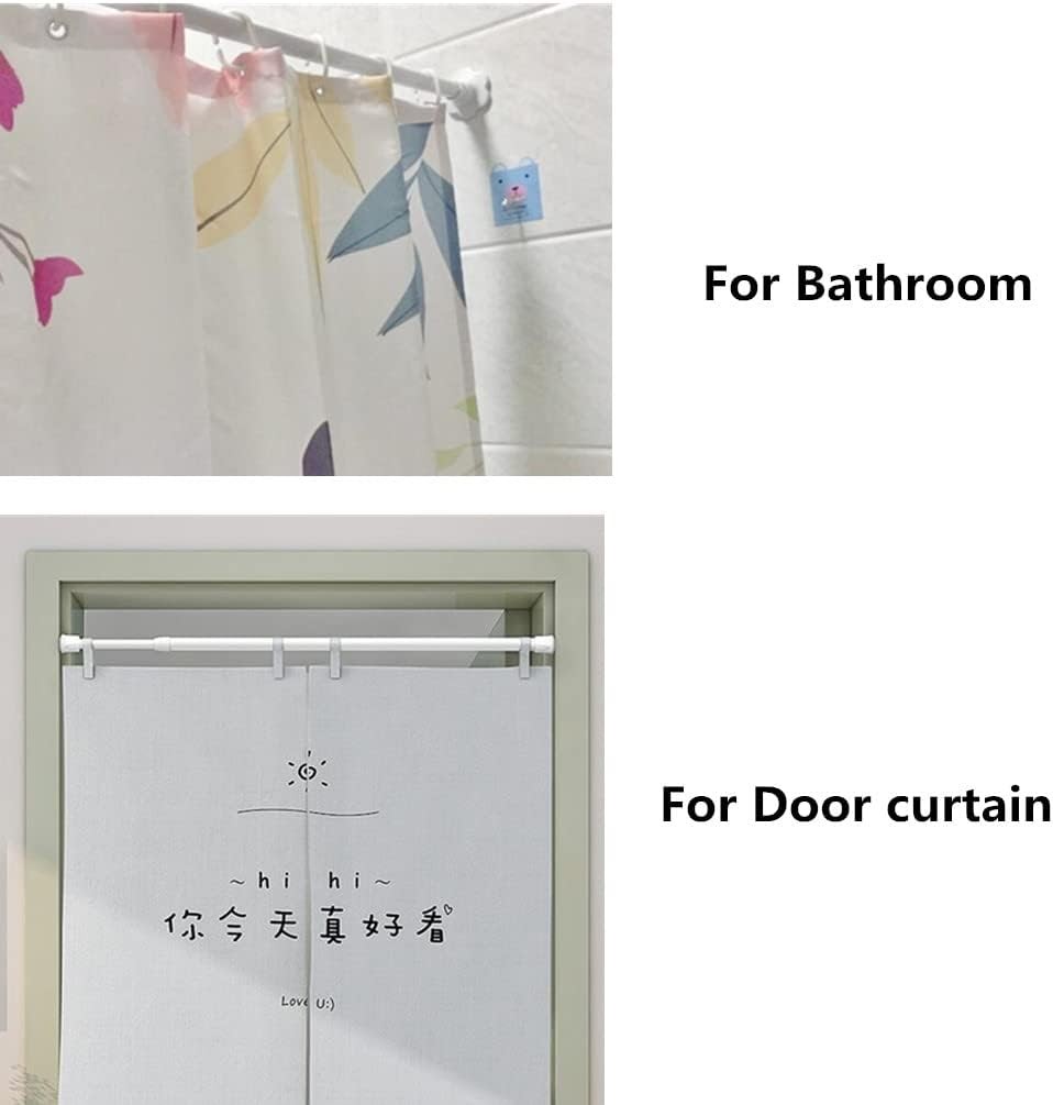 Tension Curtain Rod for Window Cupboard Closet, Black Extendable Adjustable