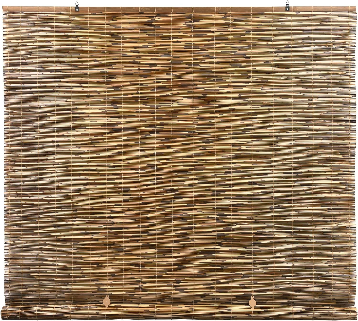 Radiance Cordless Bamboo Blinds – Waterproof 72"W x 72"H, Cocoa