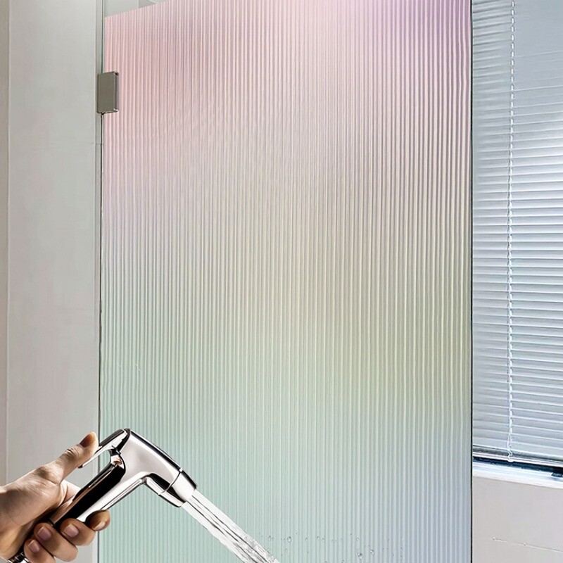 1X Static Cling Window Film Colorful Rainbow Glass Sticker Gradient Color Decor