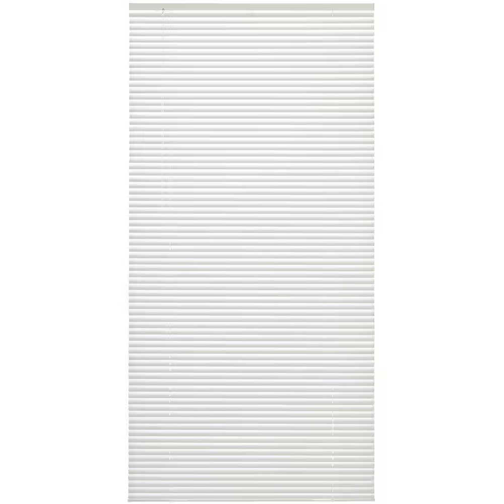 Alabaster Cordless 1 in. 46 in. W x 64 in. L Light Filtering Vinyl Mini Blind