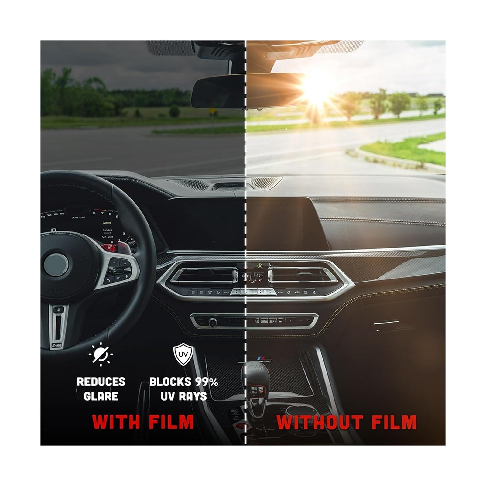 United Universal Black Window Tint Film 40″ x 100′ – 50% VLT 1Ply Dyed PET Ca…