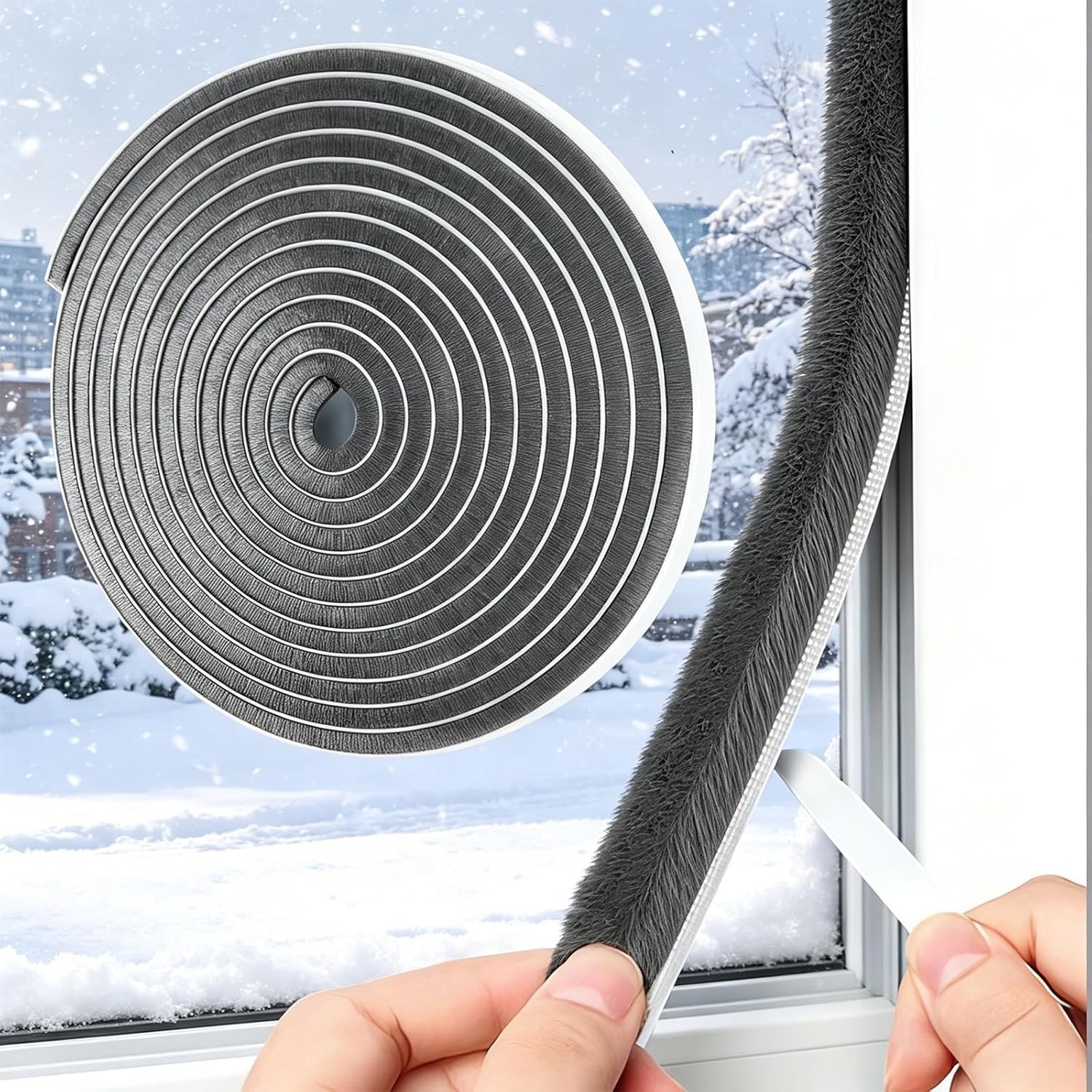 40FT Self-Adhesive Weather Stripping for Doors and Windows, Insulation Soundp…