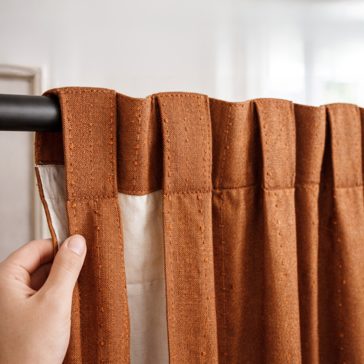NEW – DOLCE 50″x108″ 1 LINED/INTERLINED ROD POCKET PANEL WITH BACK TABS CURTAIN