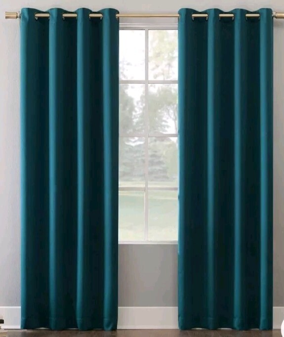 SUN ZERO ~ SOLID TEAL ~ 100% Blackout ~ 1.5″ Grommet ~ 54″ x 63″ Curtain Panel