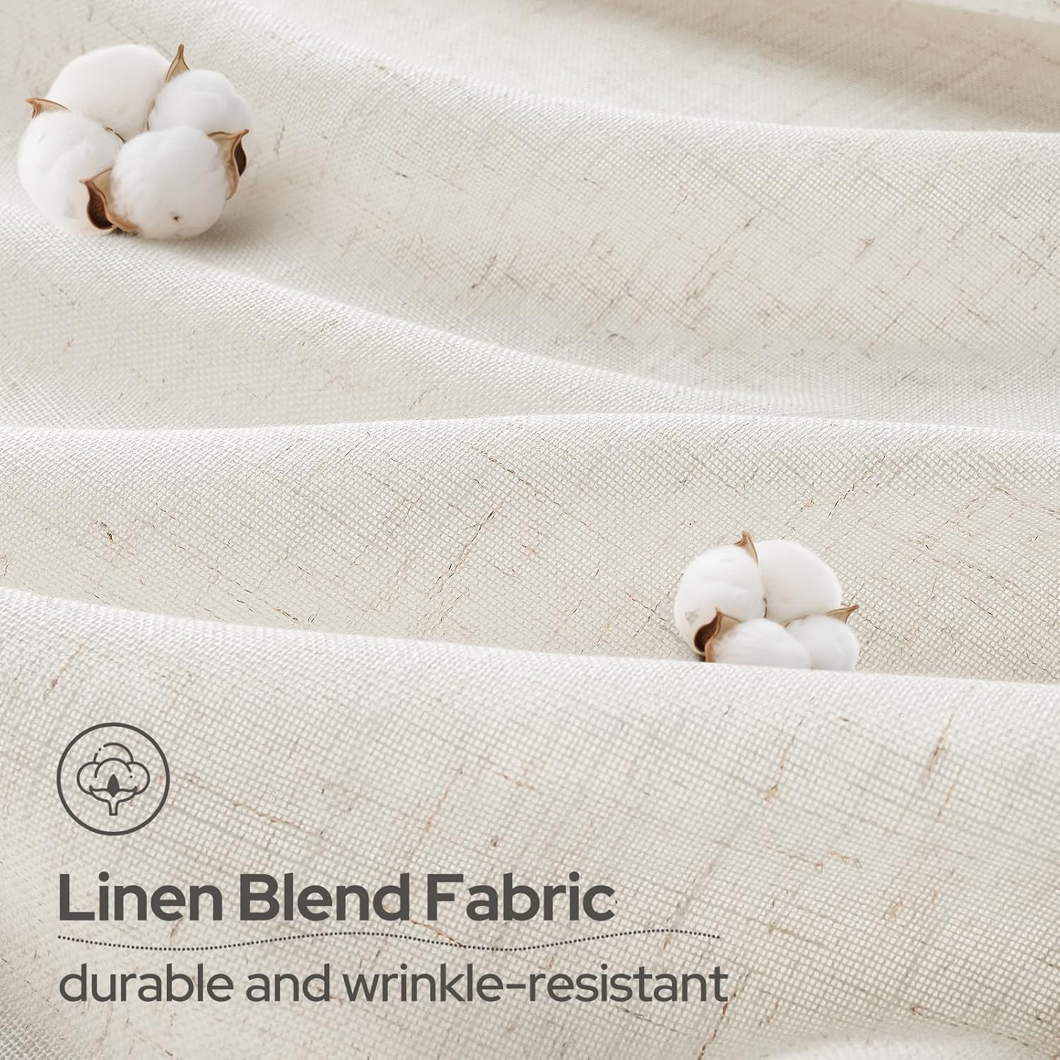 Elegant Natural Sheer Pinch Pleated Curtains, 40″x96″, 2 Panels for Home Decor