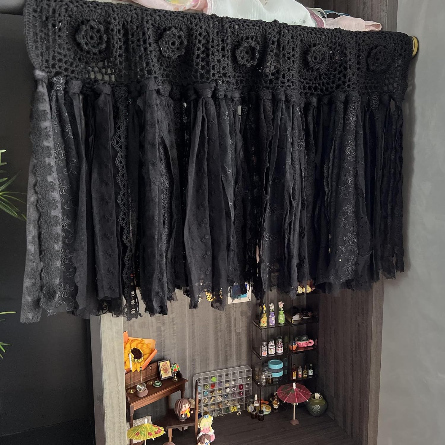 YJ YANJUN Halloween Valance for Kitchen Living Room Bathroom Hand Made Gothic To