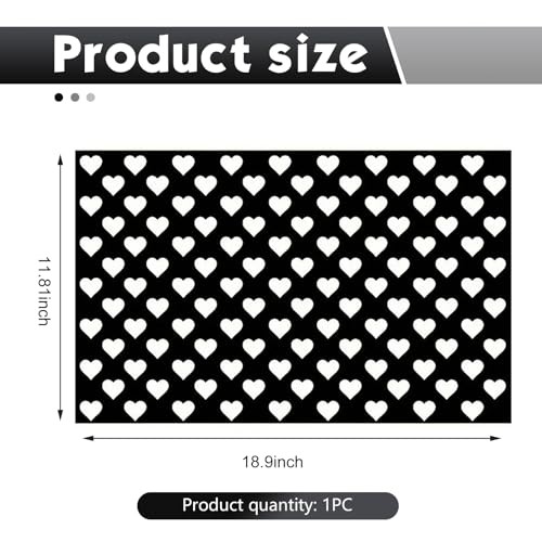 Car Heart Pattern Taillight Stickers, Self-Adhesive Automotive Rear 4 PCS Black