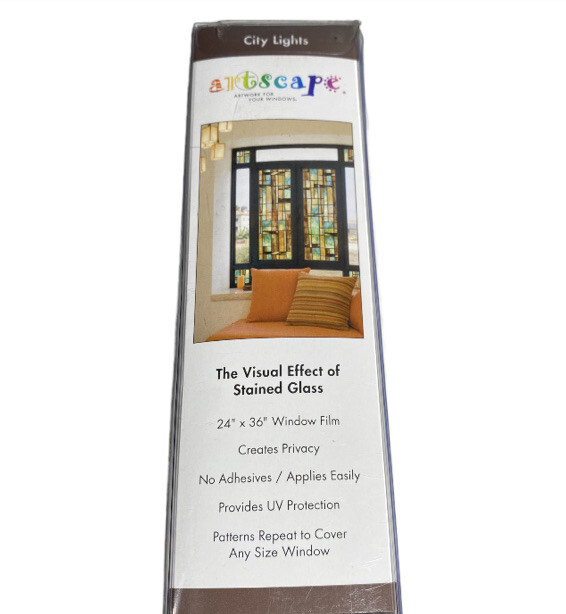 24 in. x 36 in. City Lights Decorative Window Film