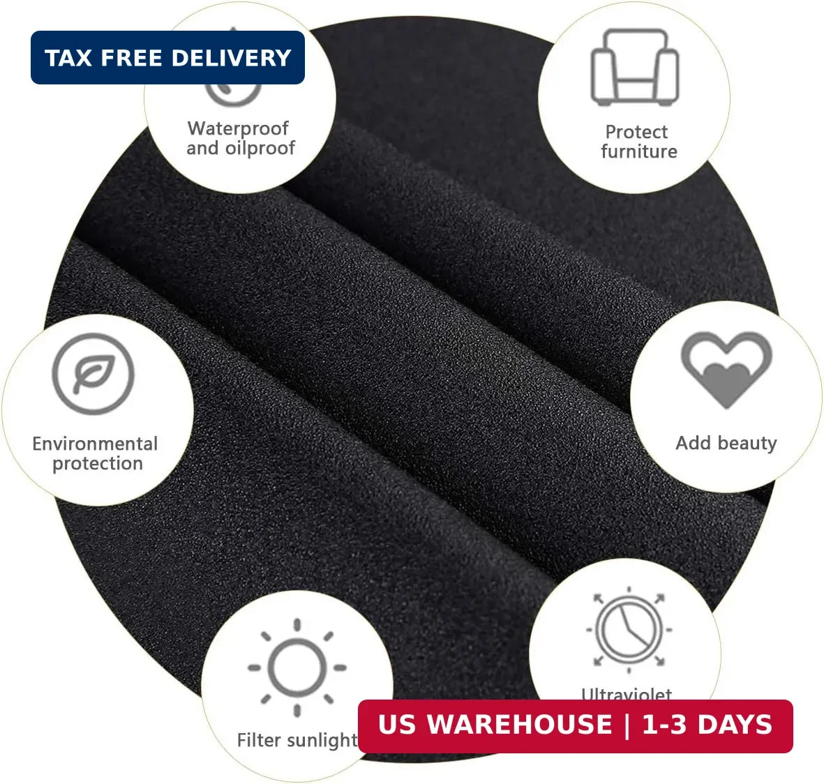 WPCTEV Total Blackout Window Privacy Film – 100% Light Blocking Static Cling Win