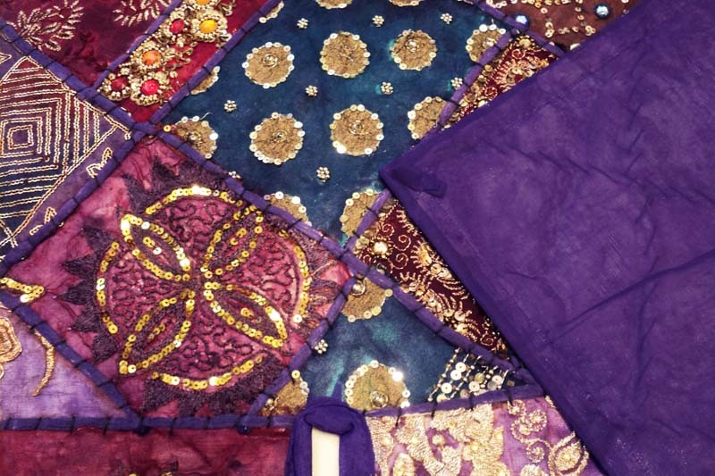 38″ VINTAGE DÉCOR SARI DOOR WINDOW SEQUIN TAPESTRY VALANCE TORAN TOPPER HANGING