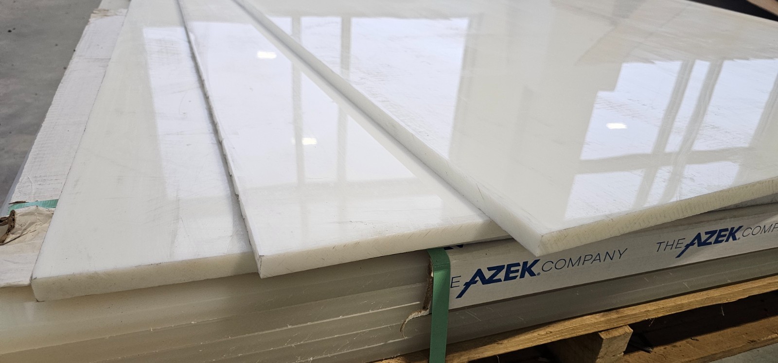 QTY 8 New Azek Acoufelt Solid Panels, 48″ x 120″ x 3/4″ PVC Trim Board UHMW