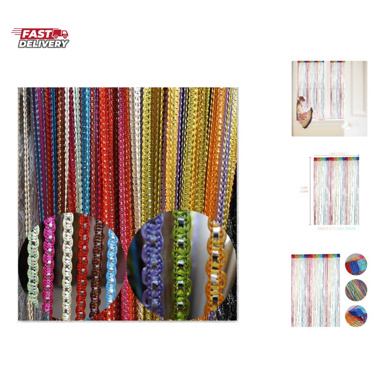 Door String Curtain, Wall Panel Fringe Window Room Divider Blind, Home Patio …