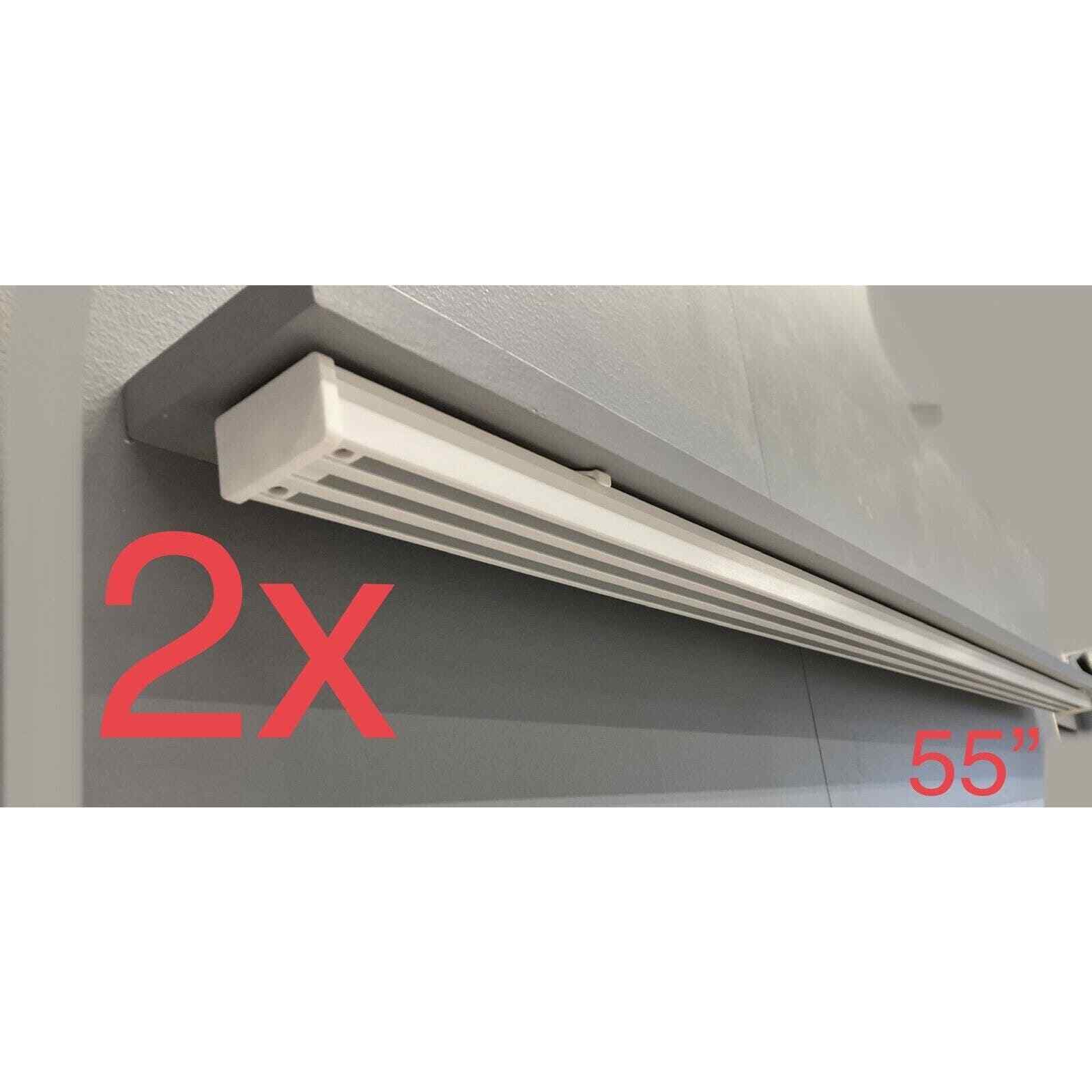 IKEA Set of 2 VIDGA Triple Rail 55″ w/ Ceiling Fittings + Additional Connector