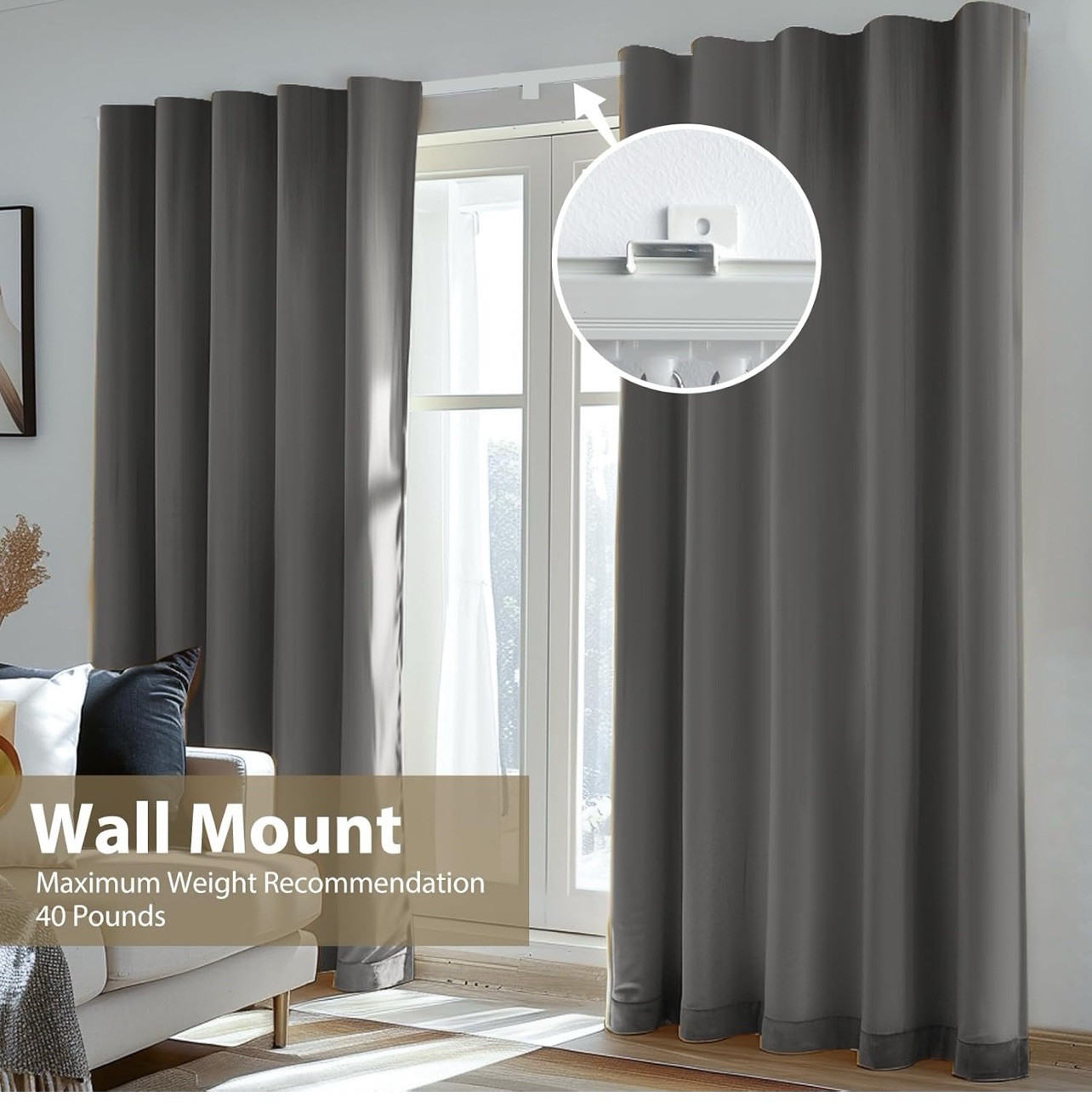 Curtain Tracks Ceiling Wall Mounted Heavy-Duty Curtains Rails Room Divider