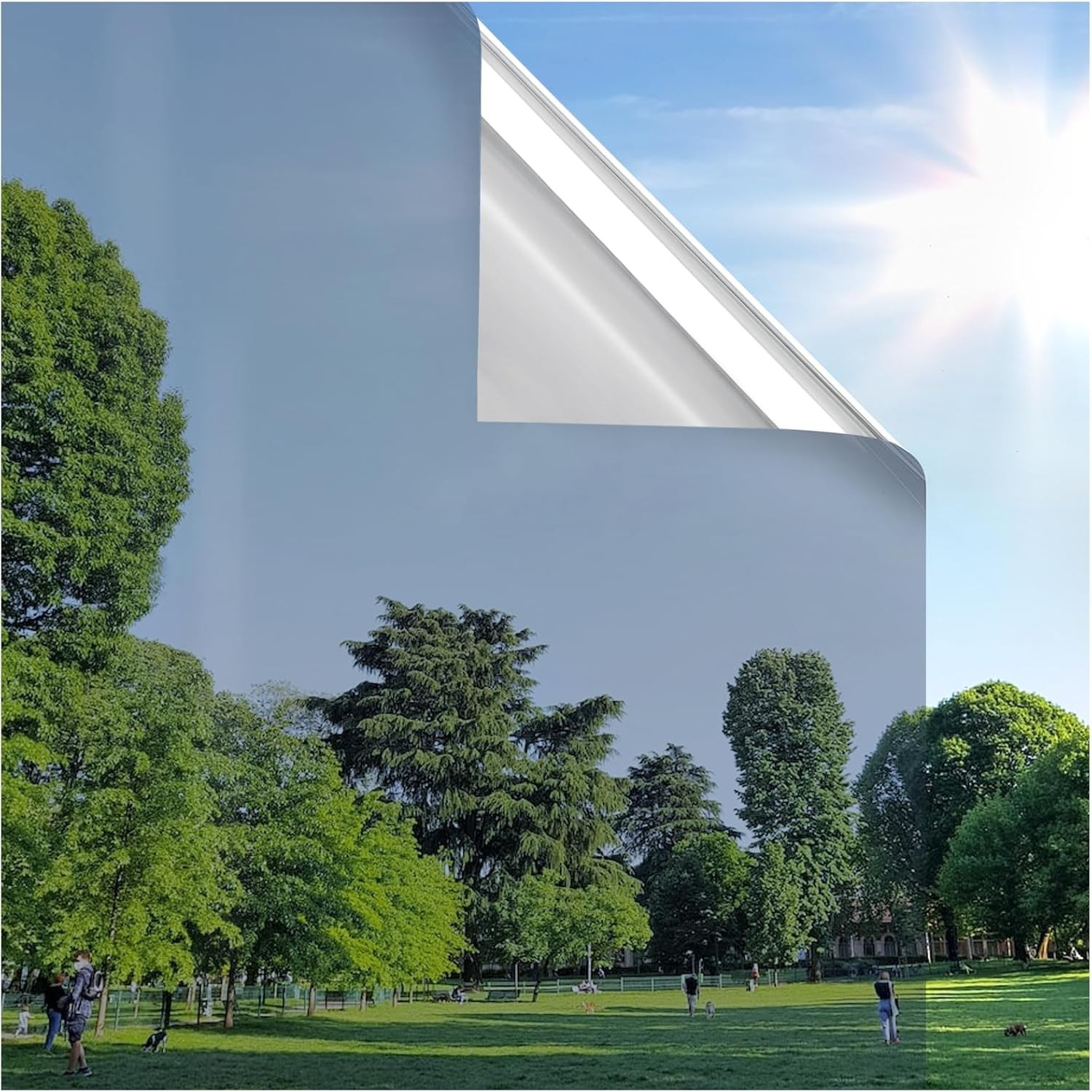One Way Mirror Tint Window Film Privacy Protect UV Reflective Sun Block For Home