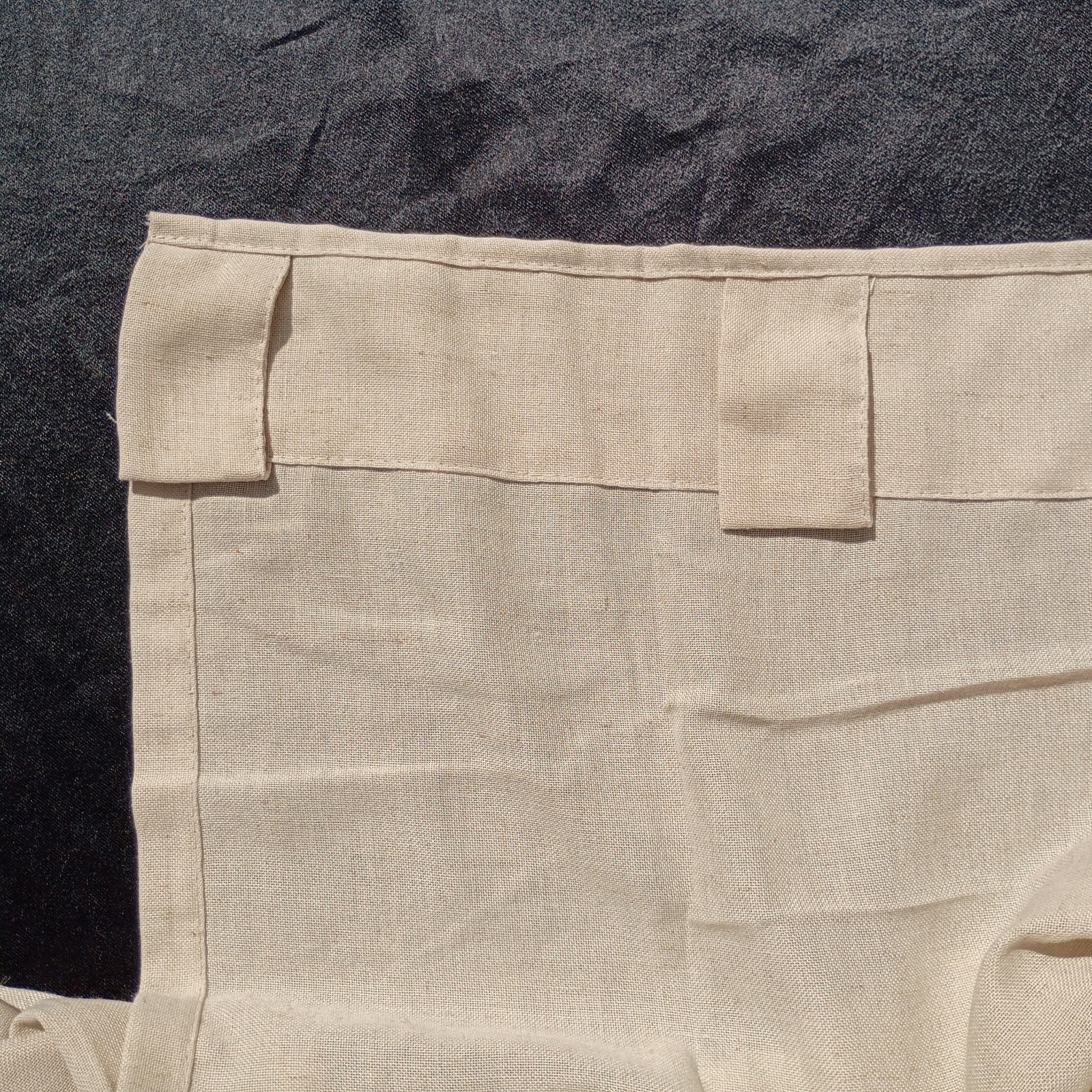 H VERSAILTEX Linen Curtain Panels 52 x 98 Beige Curtains Farmhouse Classic NEW