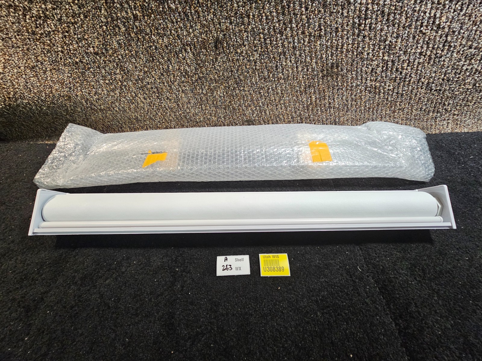 Window Roller Shade, White 30 5/8 x 70 1/2″ For Media Room C25075567-26-1