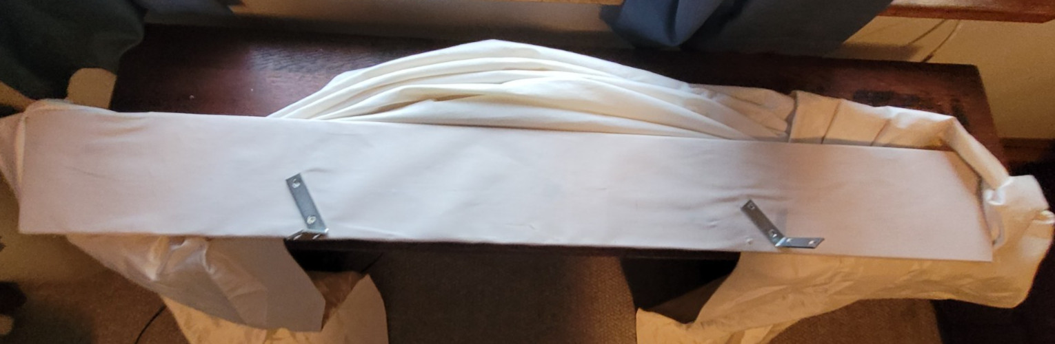 Window Valance Peruvian Silk Ivory Fixed Board Pleated Fancy Dining Living Room